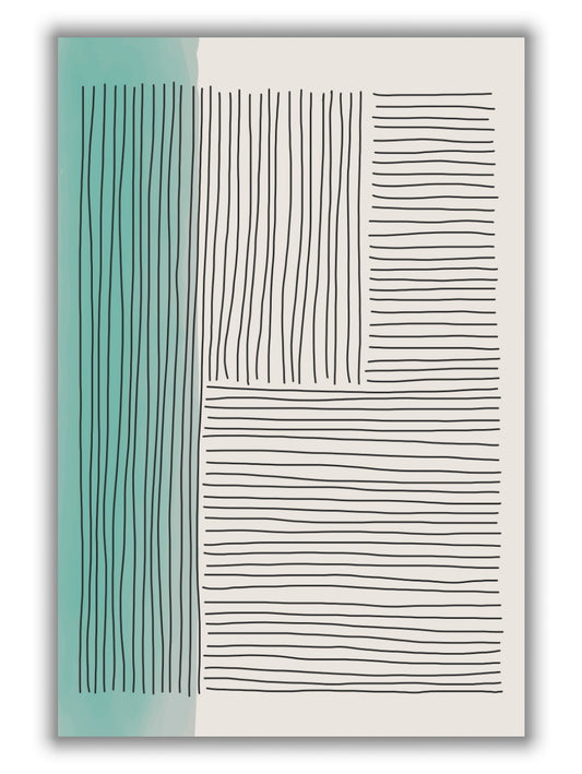 Pale Green Minimal Shapes Series #4
