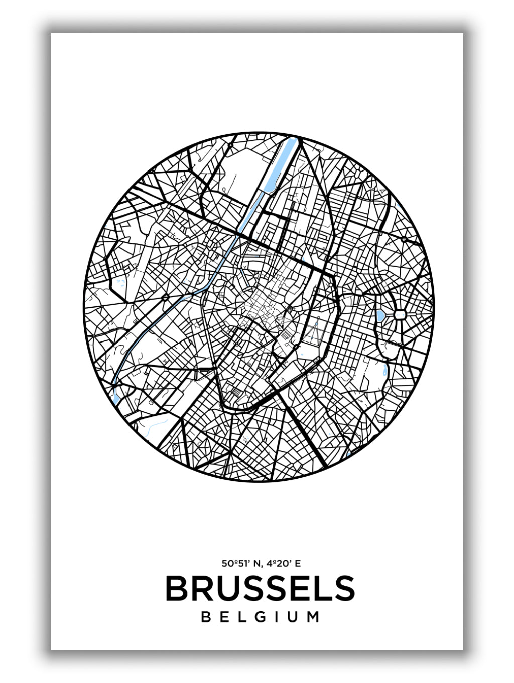 Map of Brussels