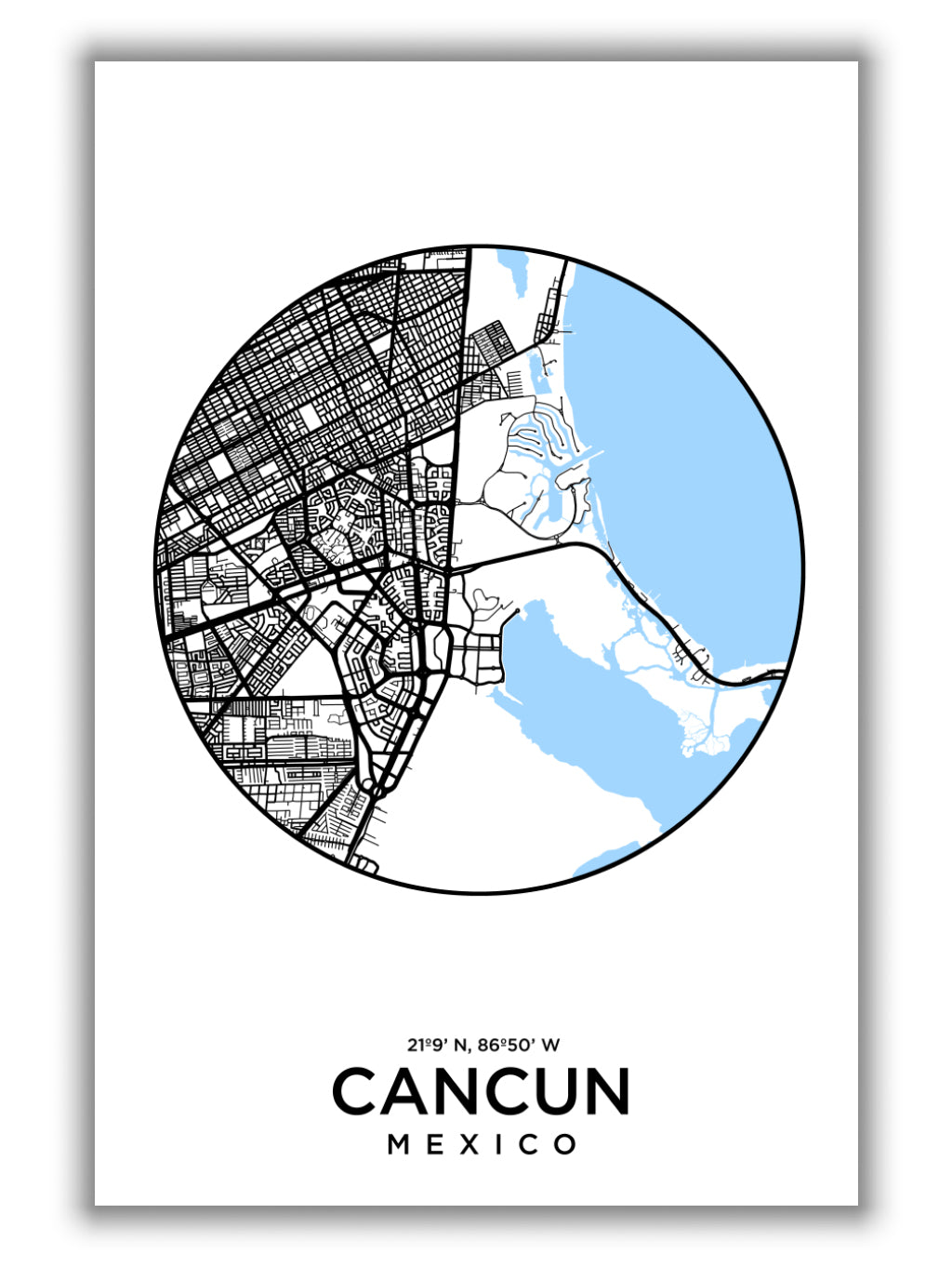 Map of Cancun