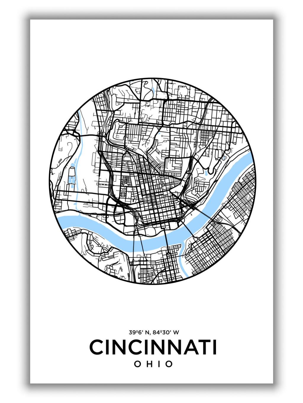 Map of Cincinnati