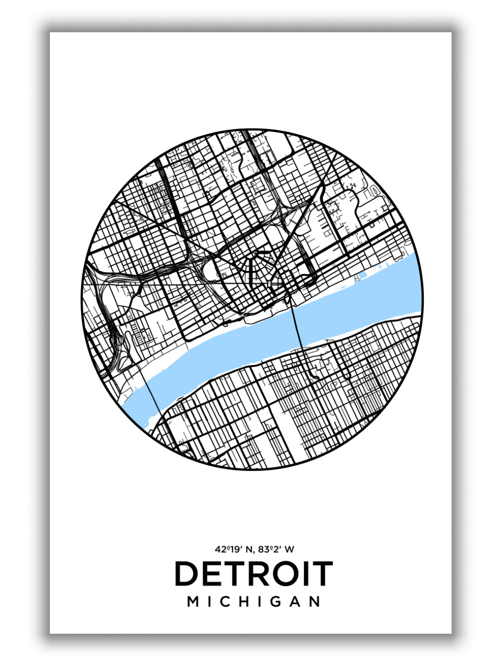 Map of Detroit