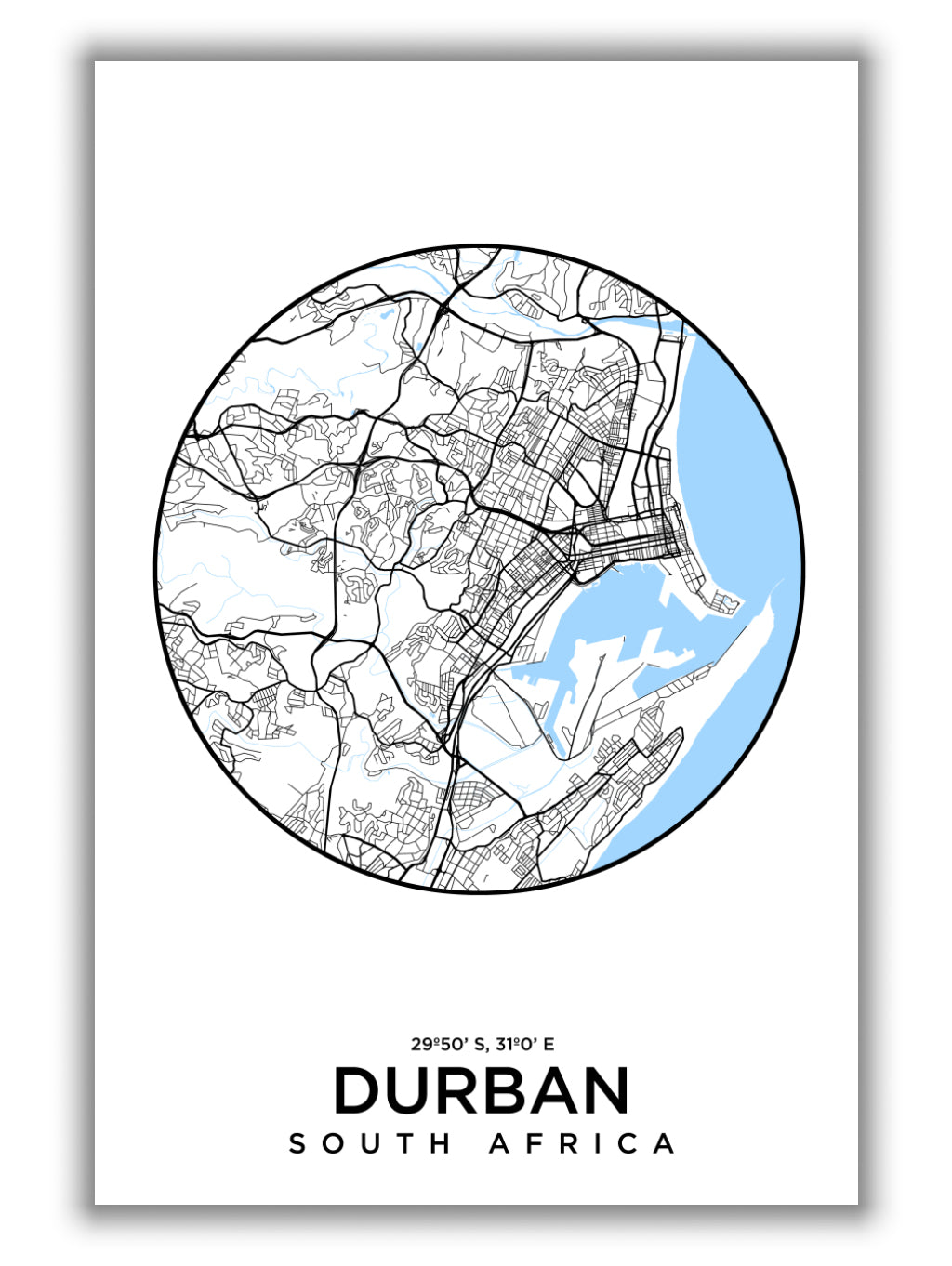 Map of Durban