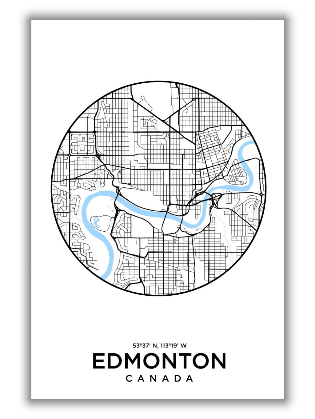 Map of Edmonton