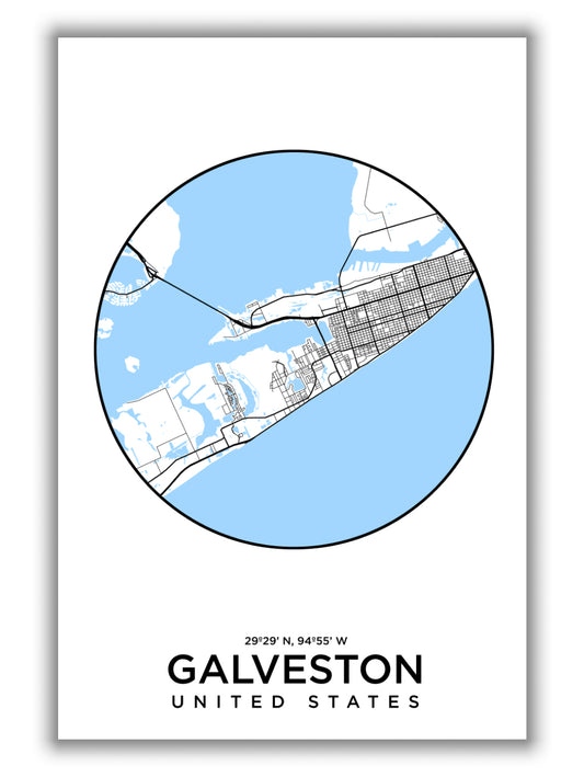 Map of Galveston