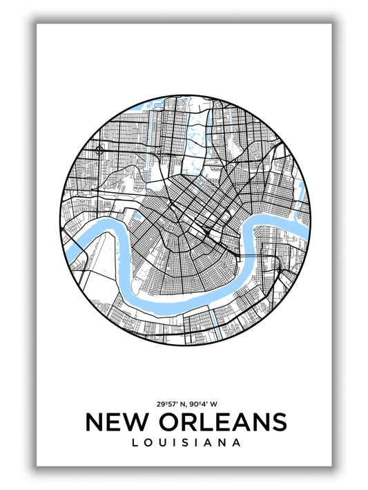 Map of New Orleans