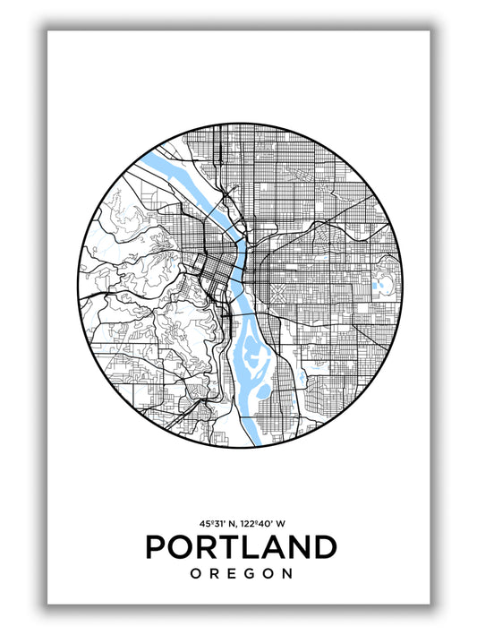 Map of Portland