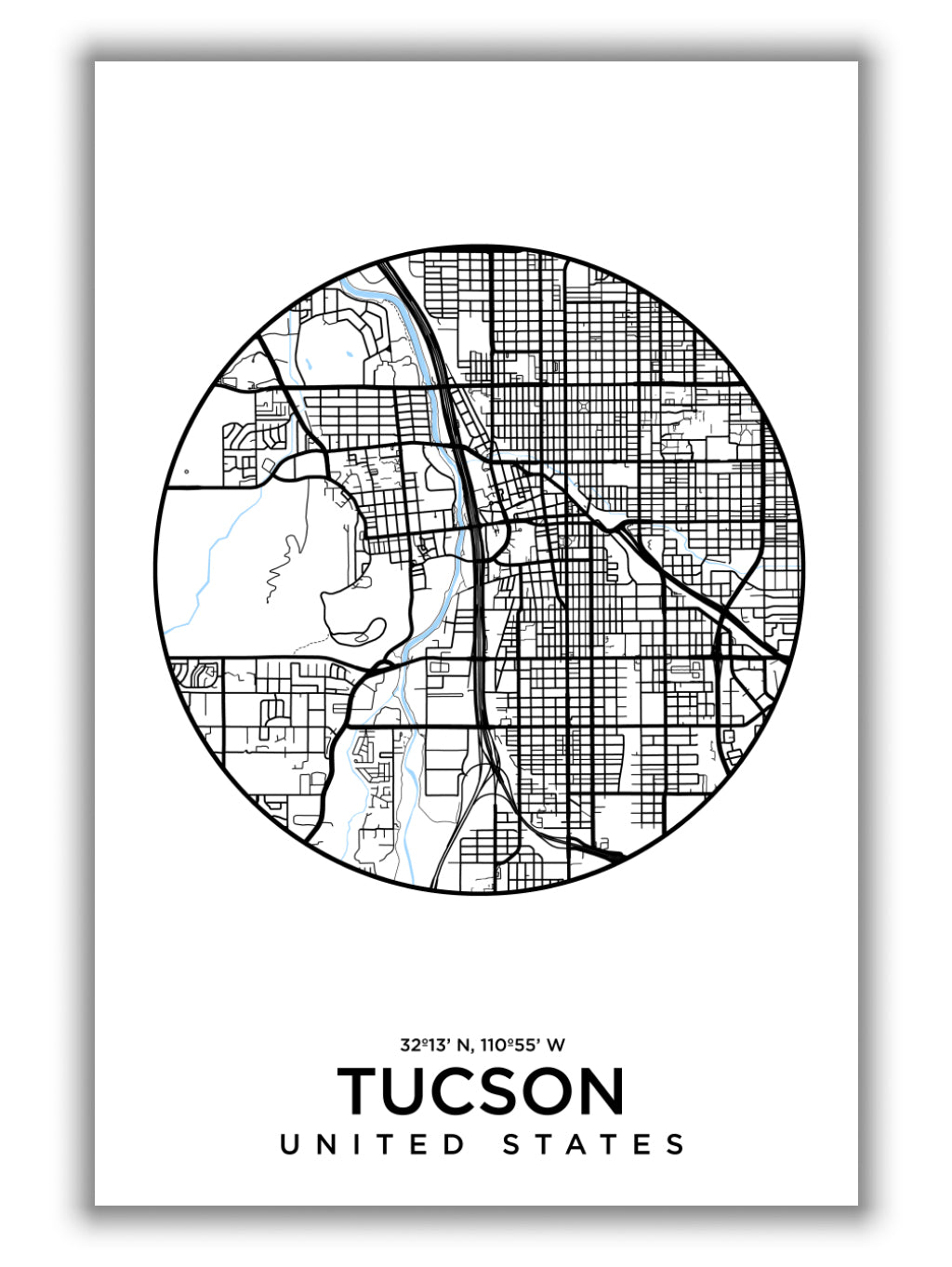 Map of Tuscon