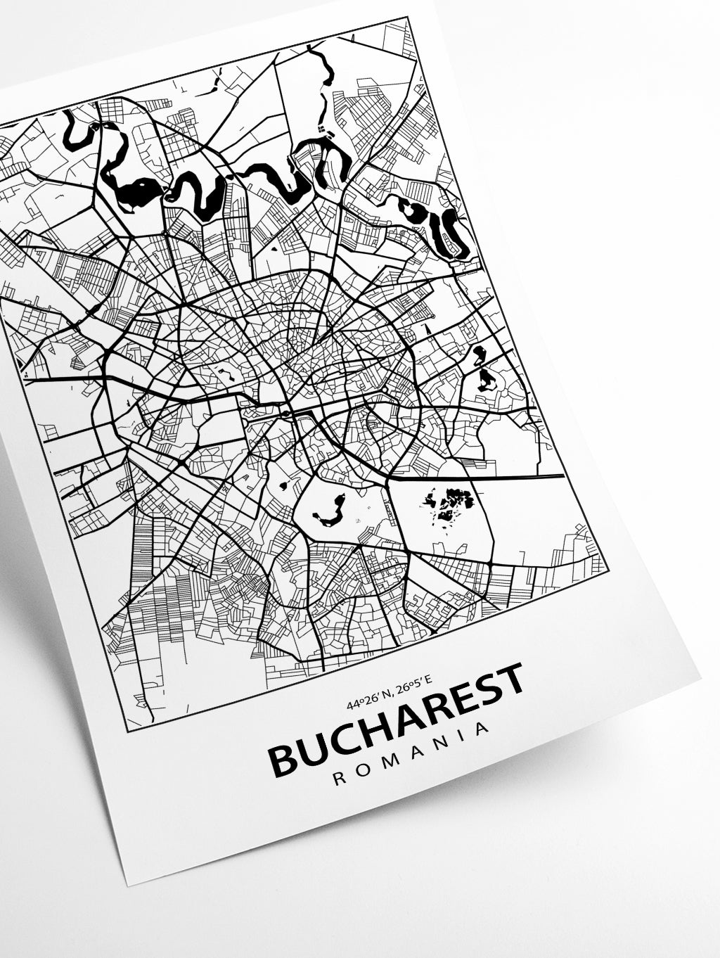 Map of Bucharest Romania