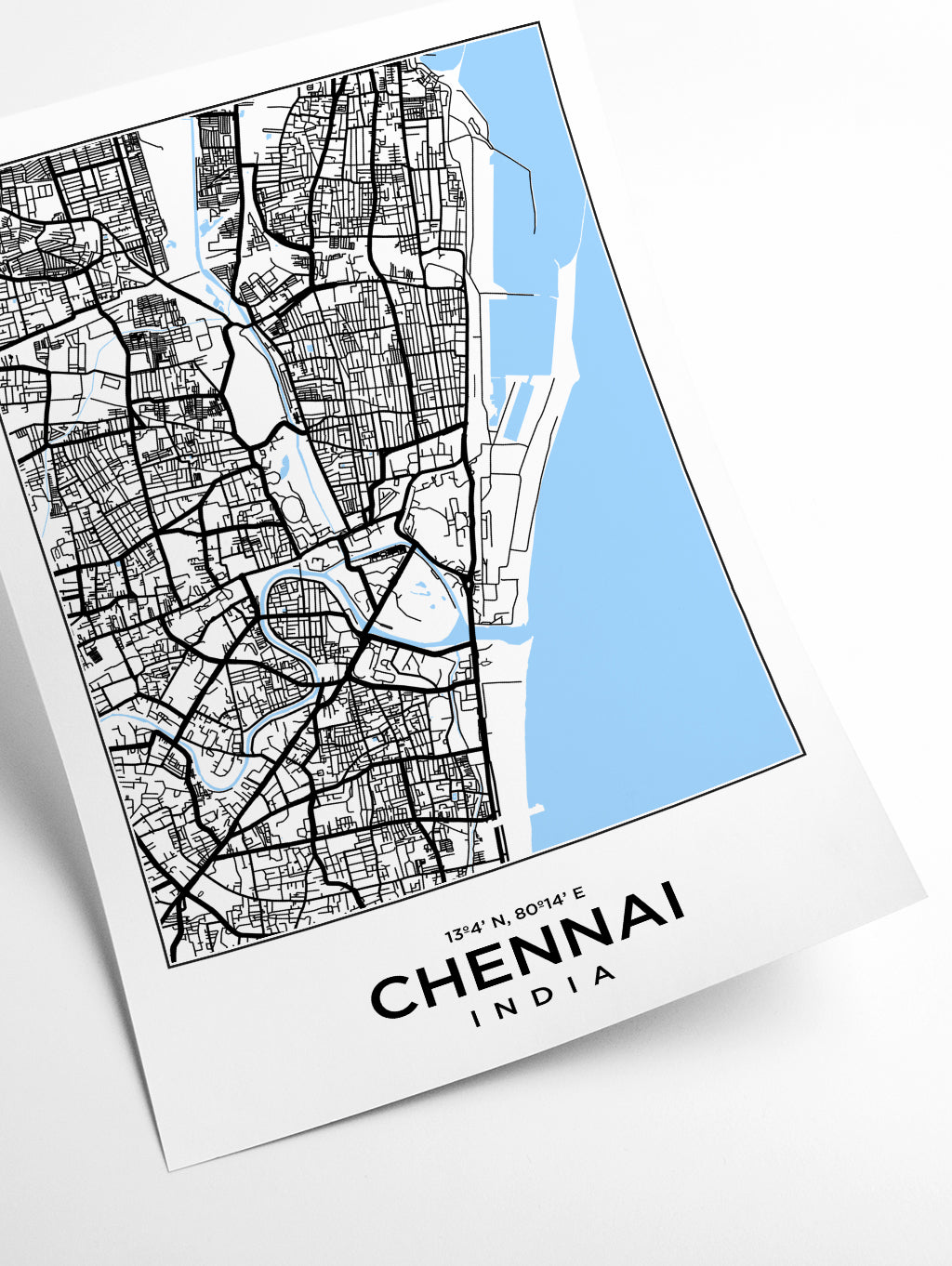 Map of Chennai India