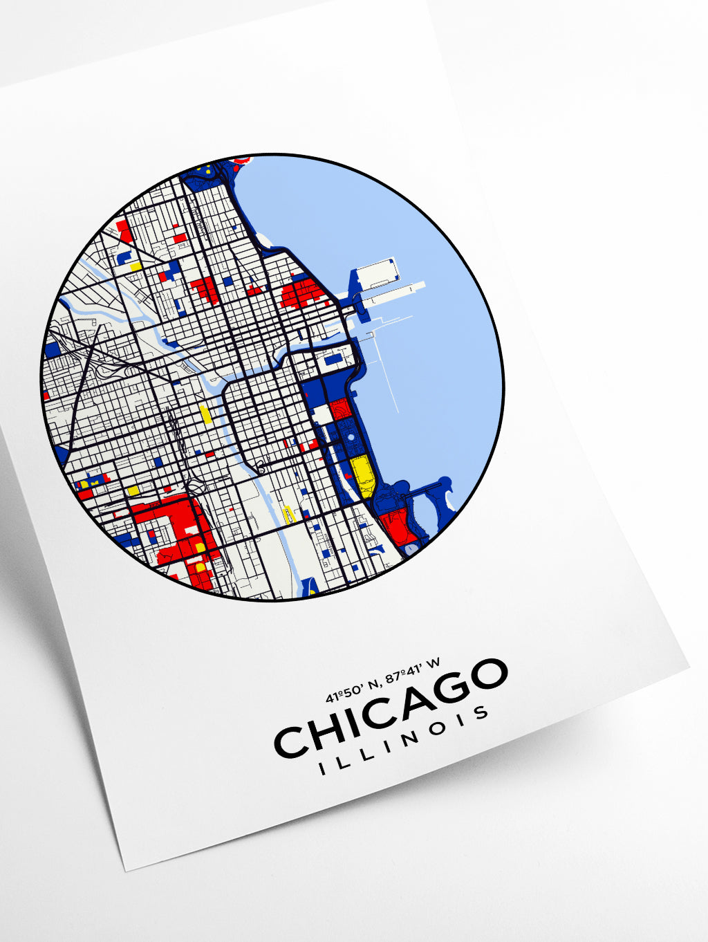Map of Chicago Illinois