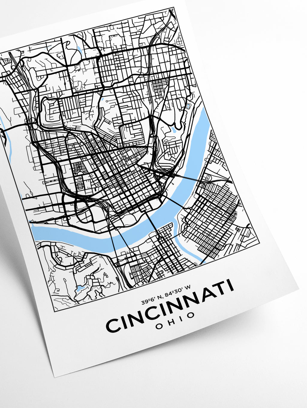 Map of Cincinnati Ohio