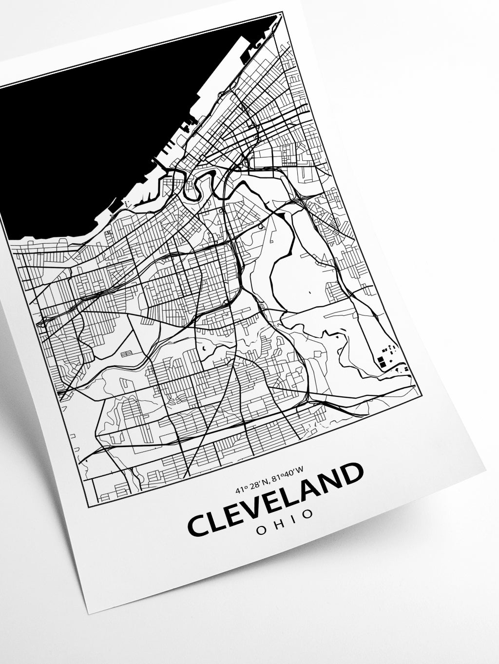 Map of Cleveland Ohio