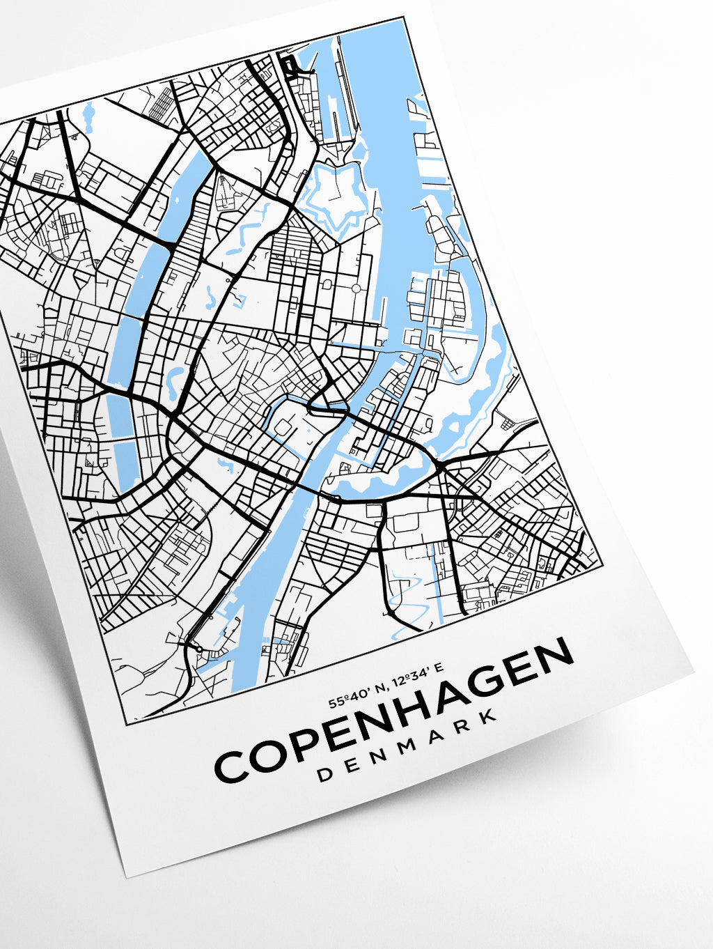 Map of Copenhagen Denmark