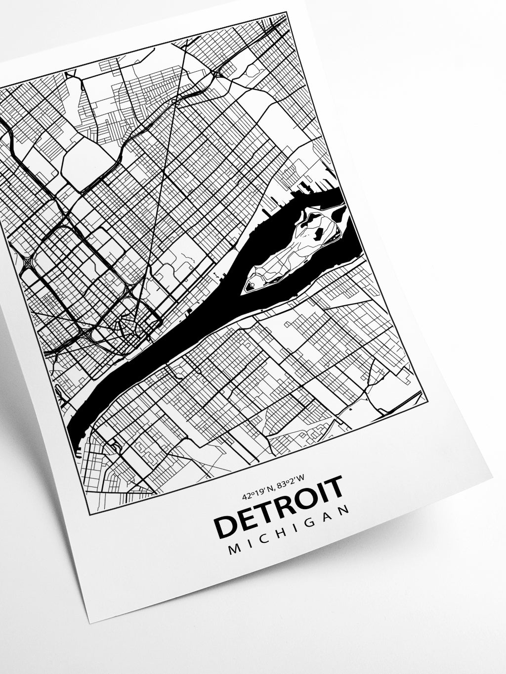 Map of Detroit