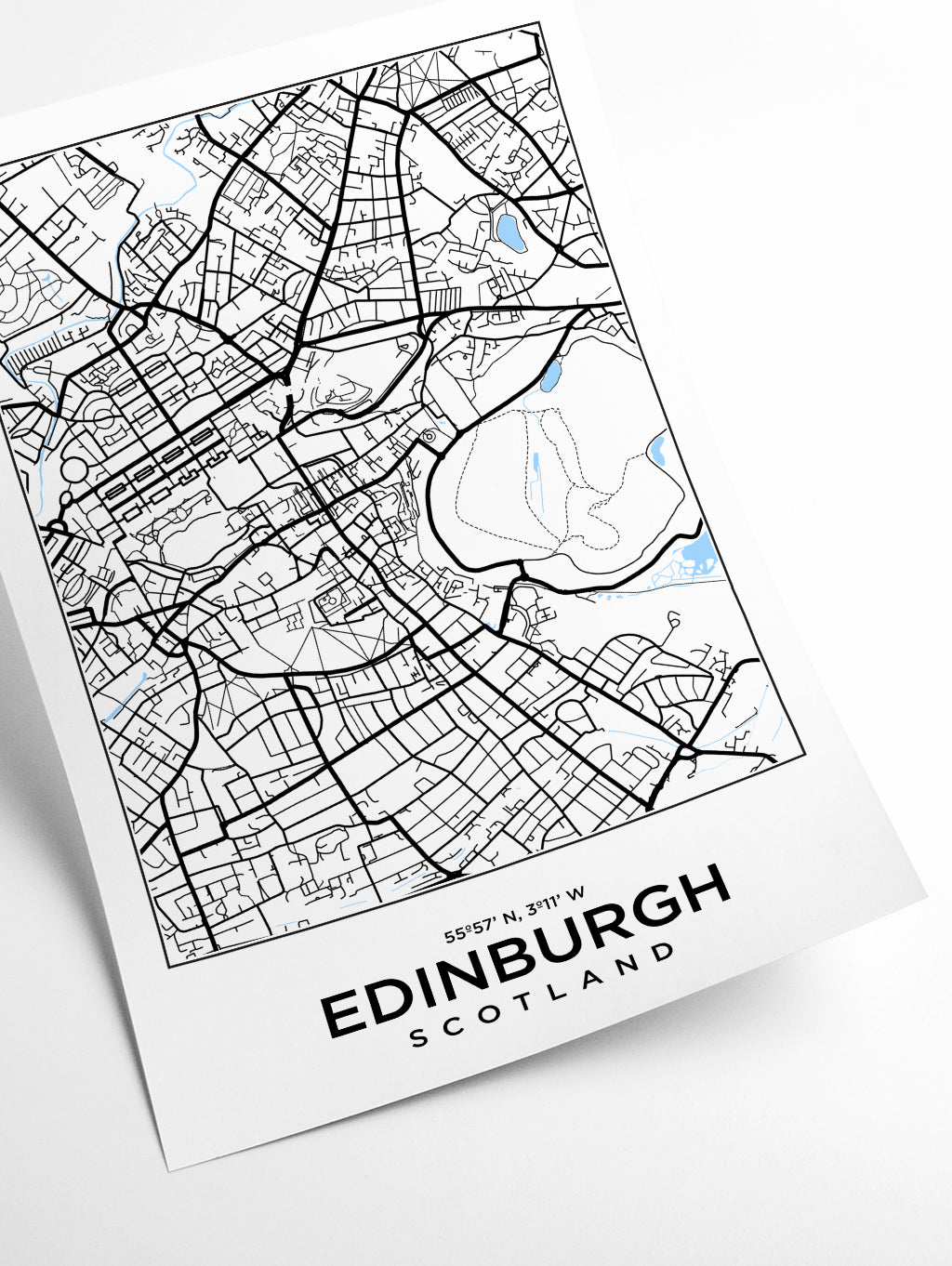 Map of Edinburgh Scotland