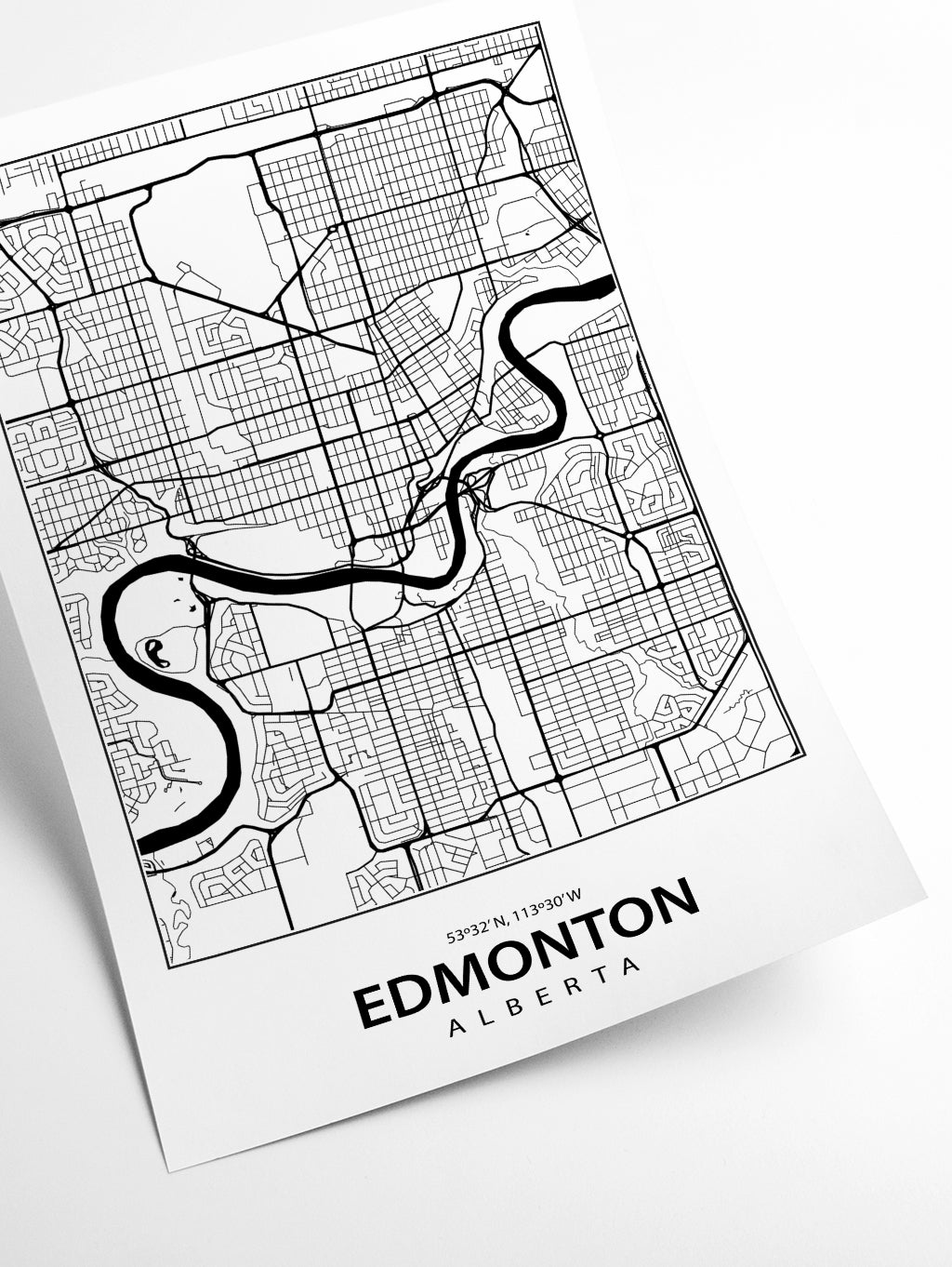 Map of Edmonton Alberta