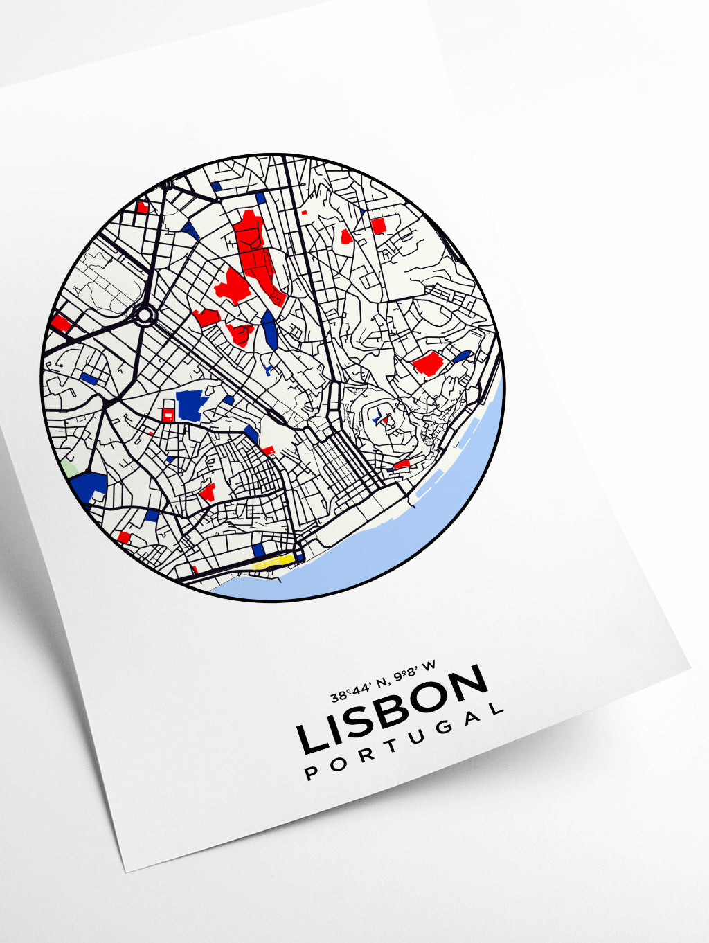 Map of Lisbon Portugal
