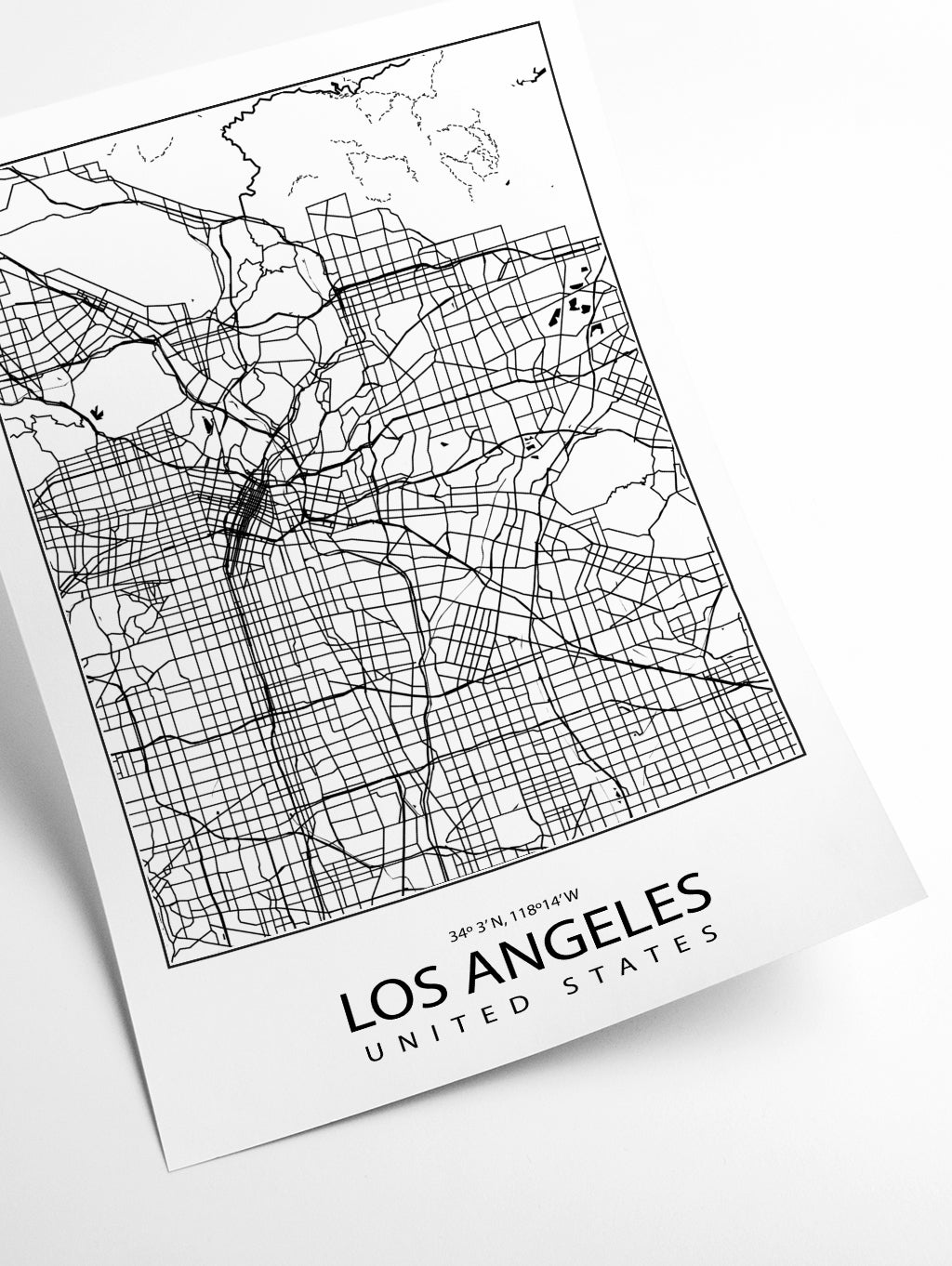Map of Los Angeles United States