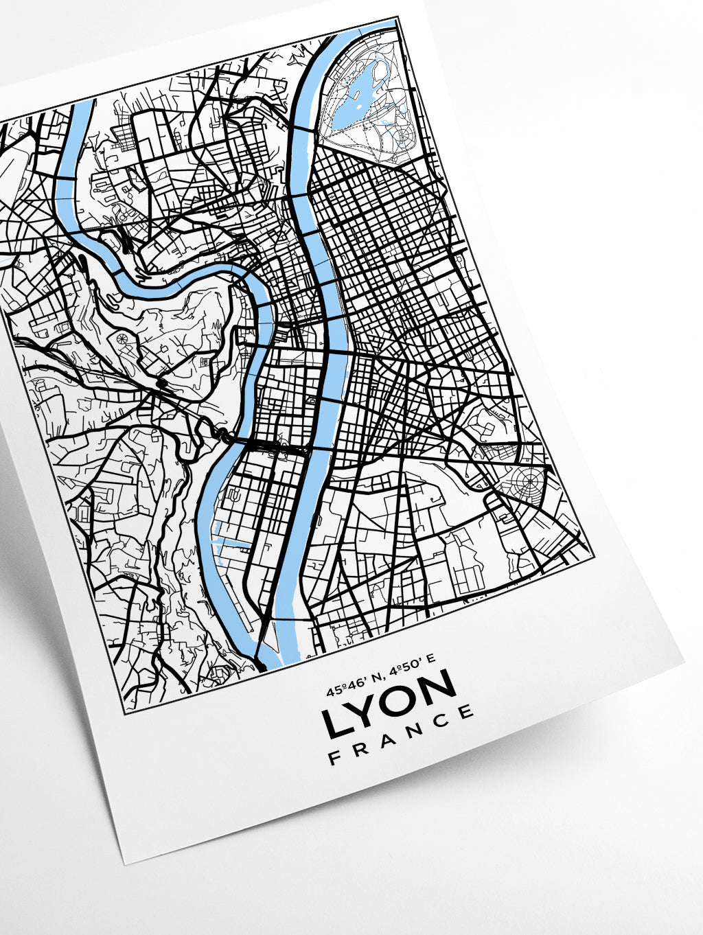 Map of Lyon France