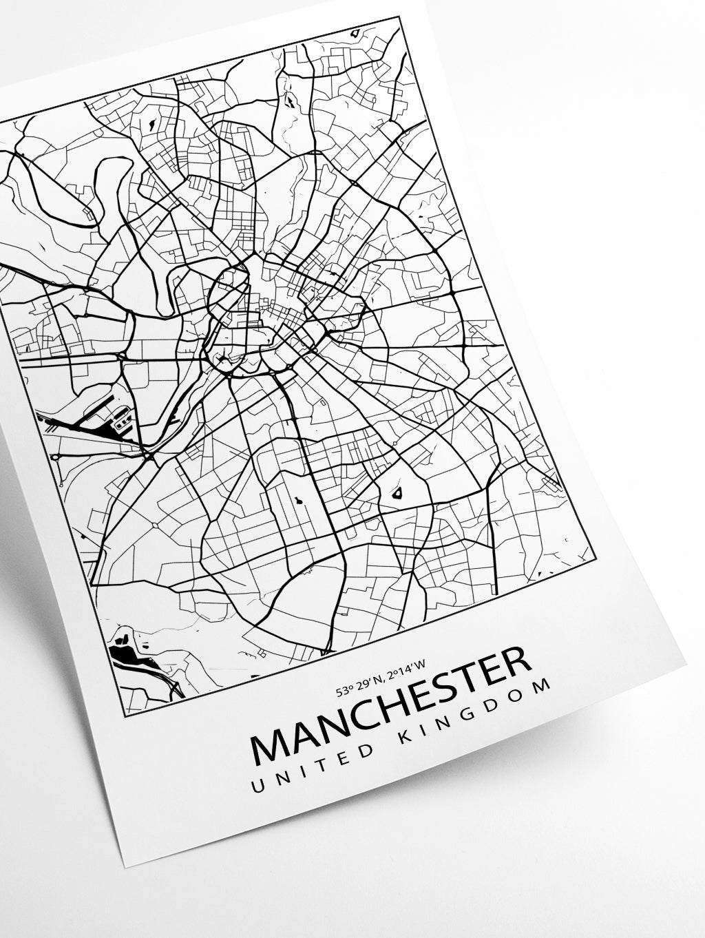 Map of Manchester United Kingdom