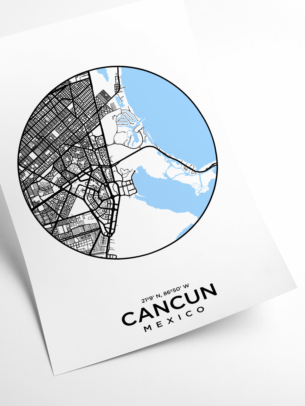 Map of Cancun