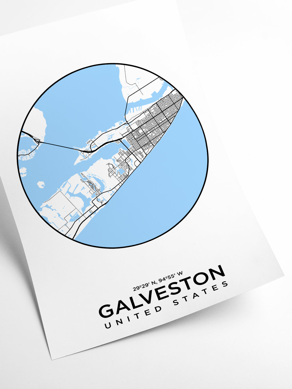 Map of Galveston