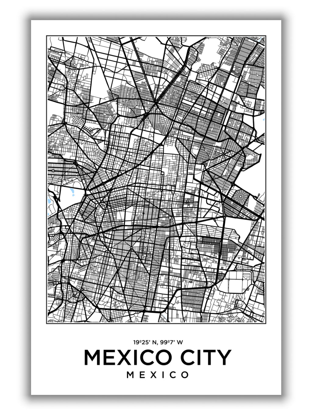 Map of Mexico City Mexico