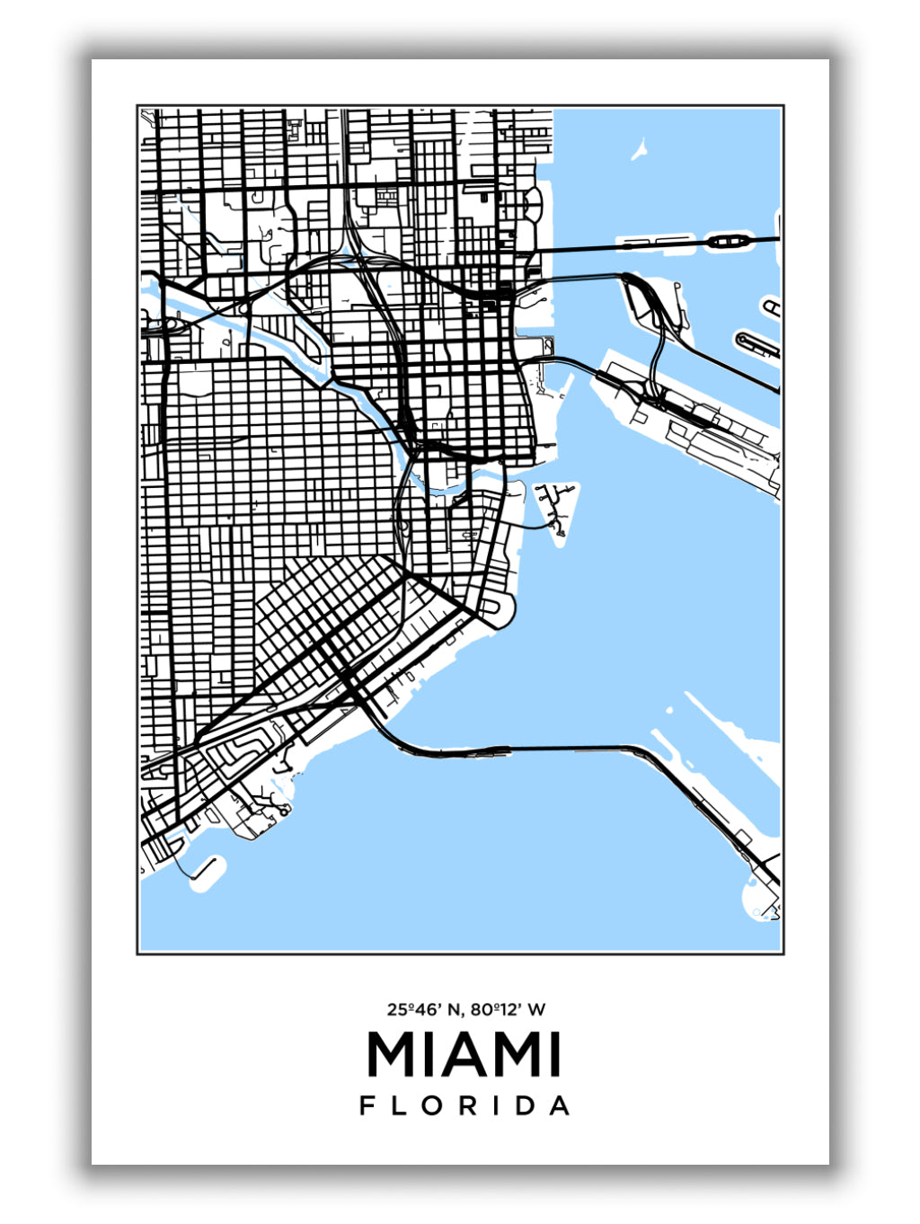 Map of Miami Florida