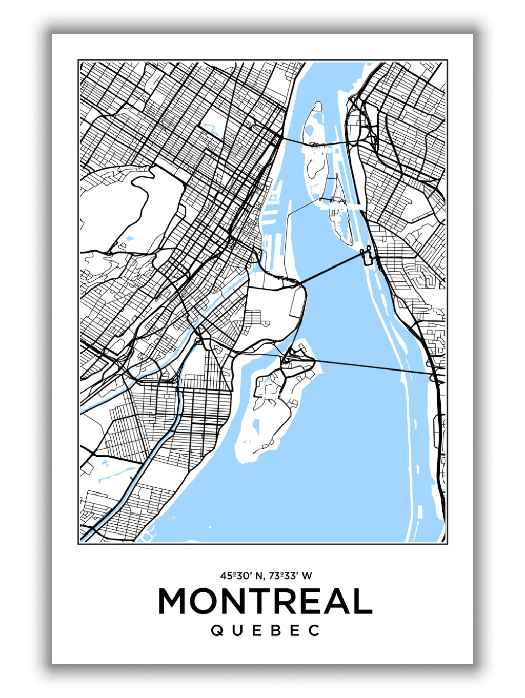 Map of Montreal Quebec