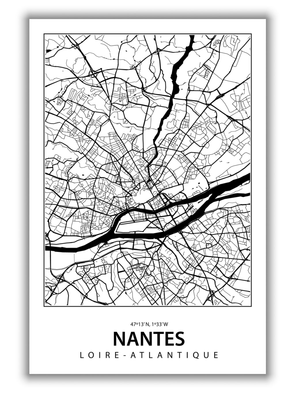 Map of Nantes
