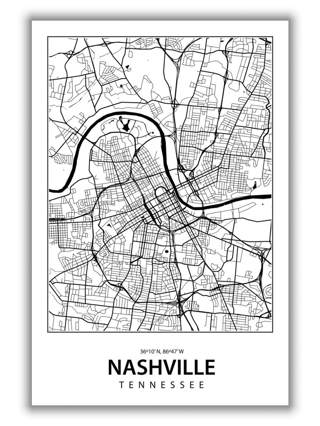 Map of Nashville
