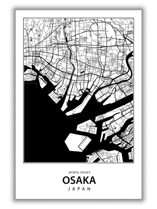 Map of Osaka Japan