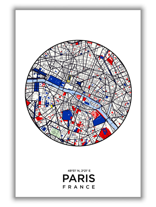 Map of Paris France