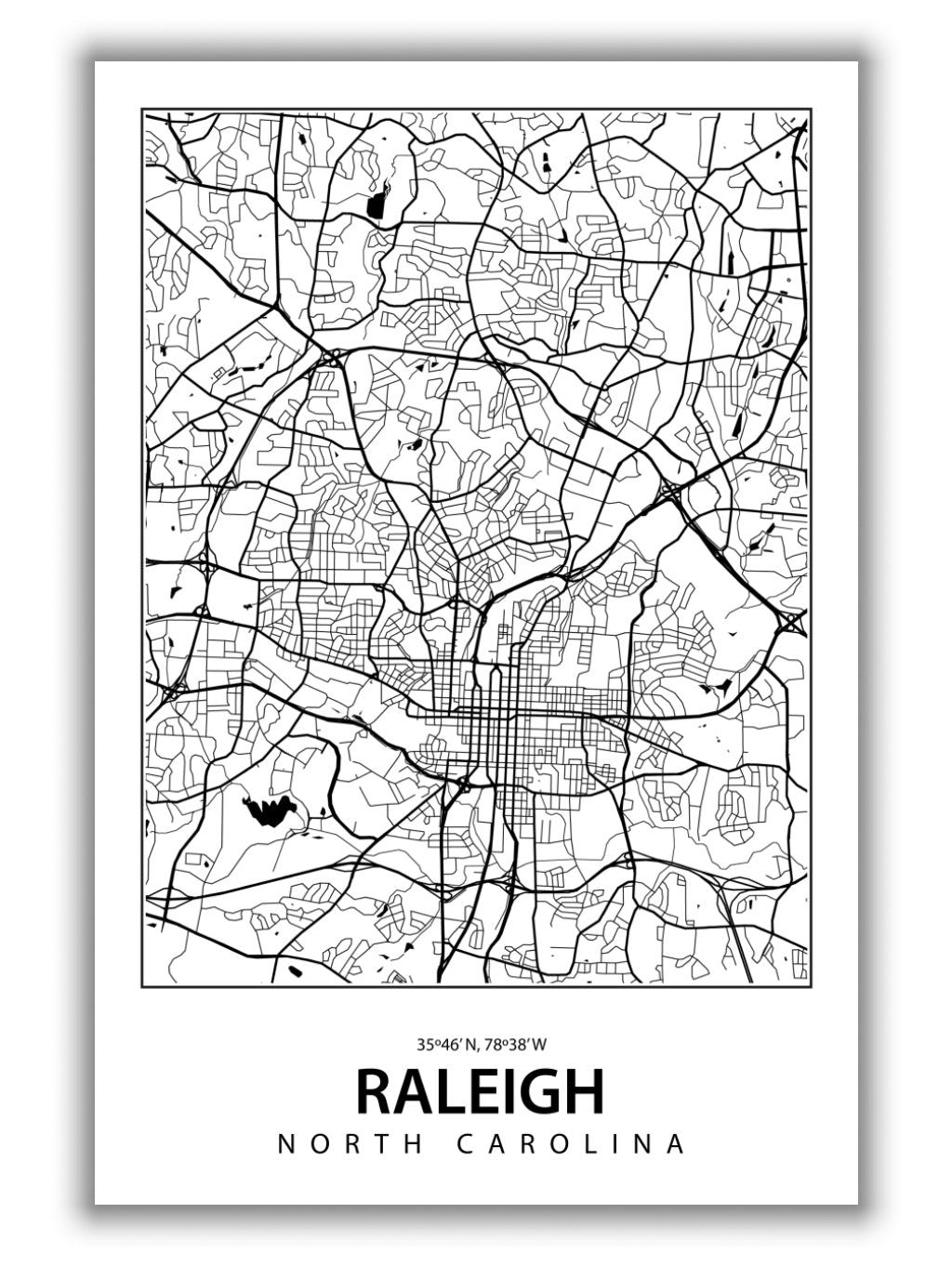 Map of Raleigh