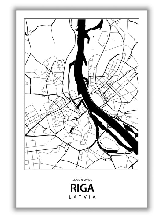 Map of Riga Latvia