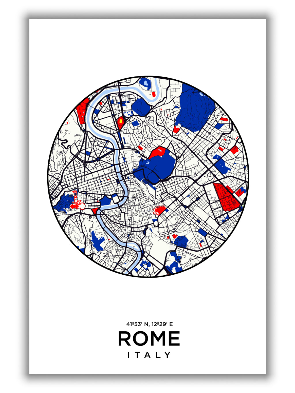 Map of Rome Italy