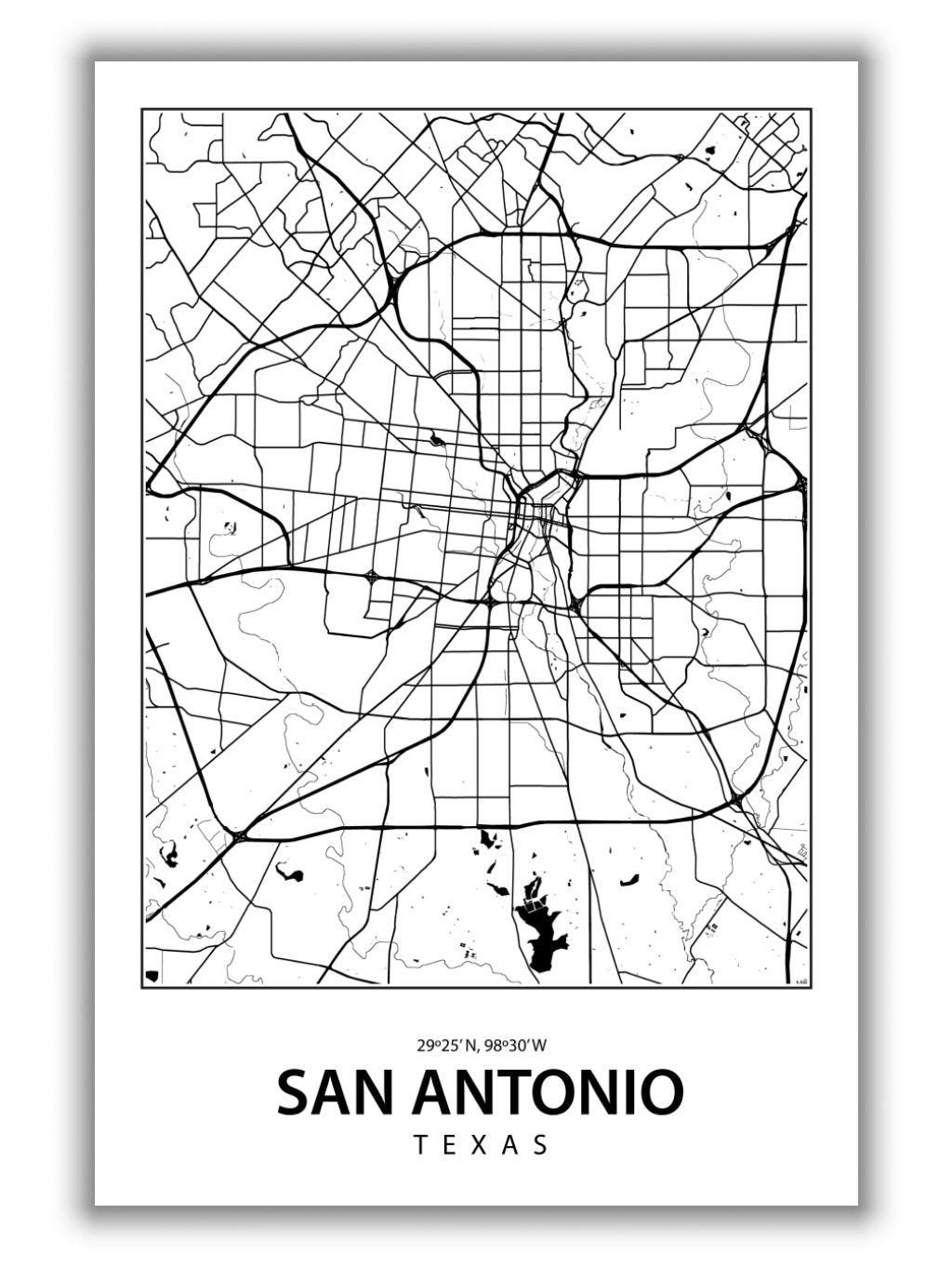 Map of San Antonio Texas