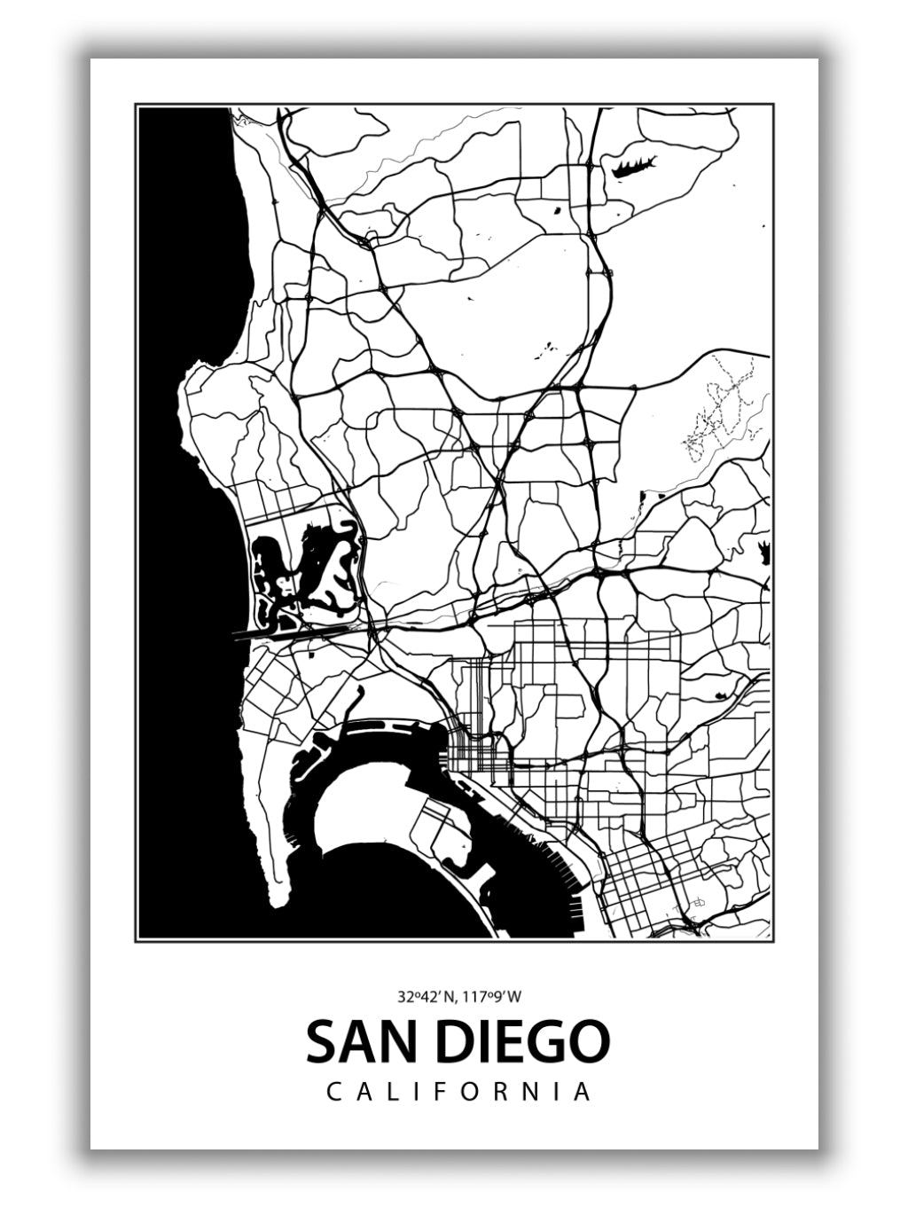 Map of San Diego California