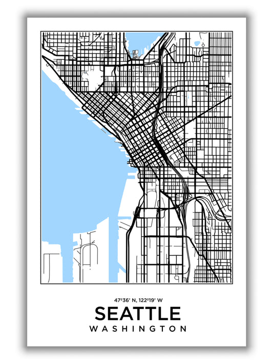 Map of Seattle Washington
