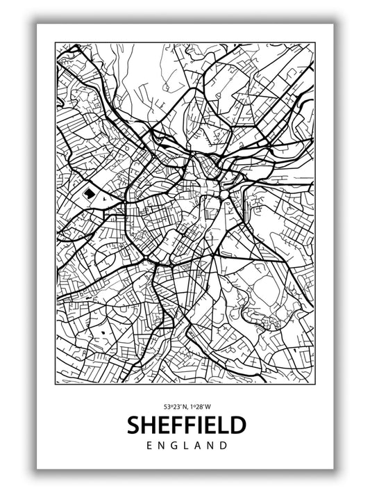 Map of Sheffield