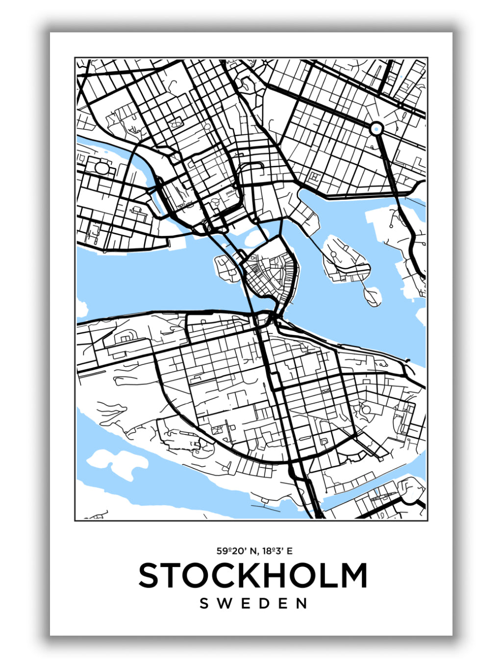 Map of Stockhold Sweden