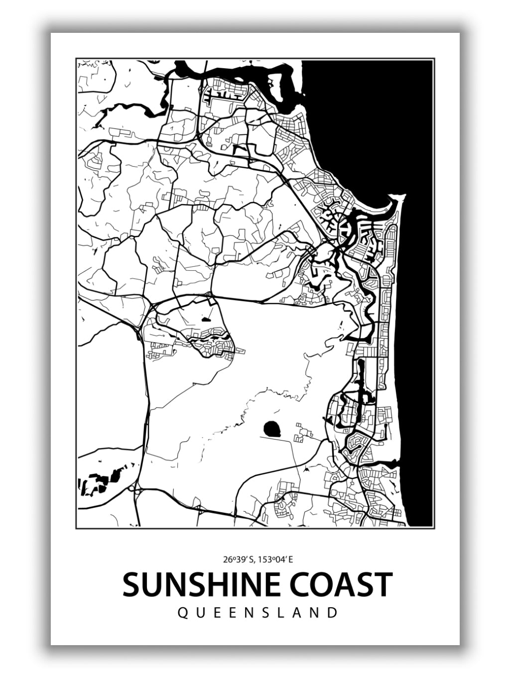 Map of Sunshine Coast