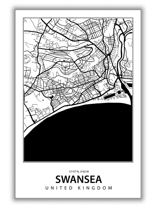 Map of Swansea