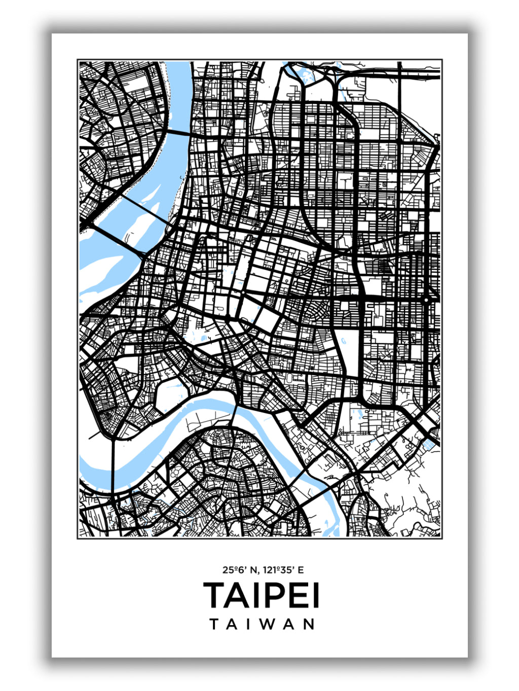 Map of Taipai Taiwan