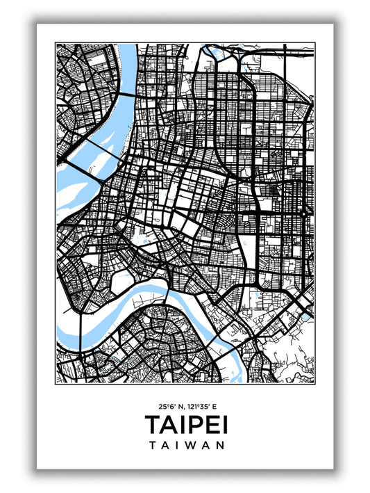 Map of Taipai Taiwan
