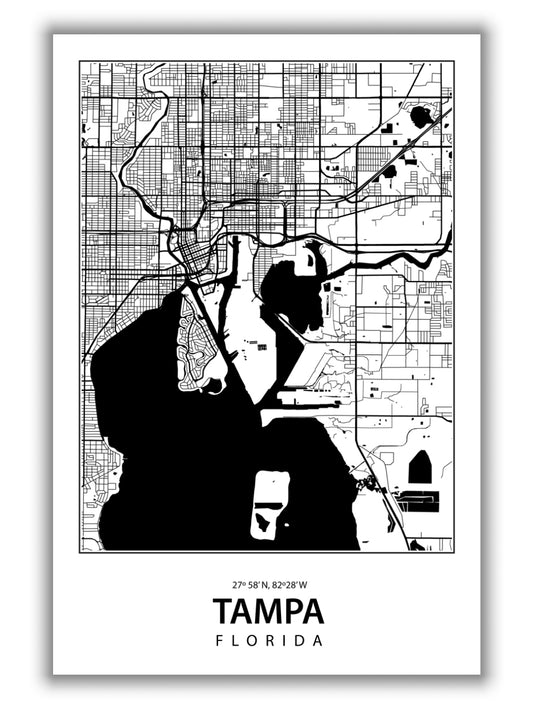 Map of Tampa Florida