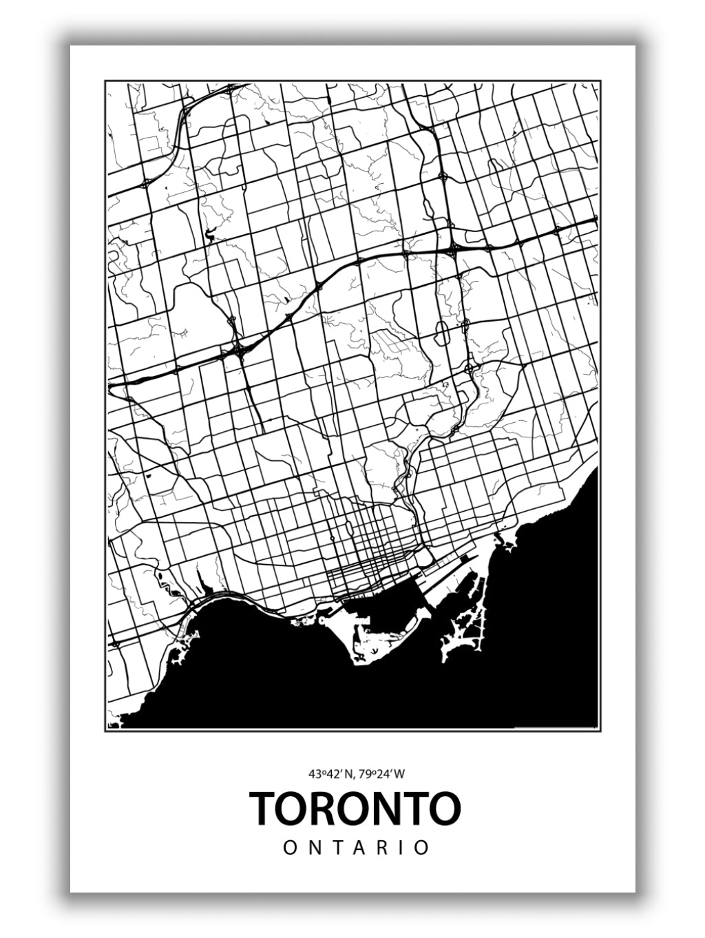 Map of Toronto Canada