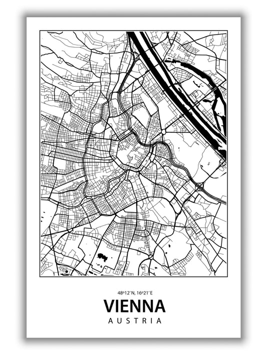 Map of Vienna Austria