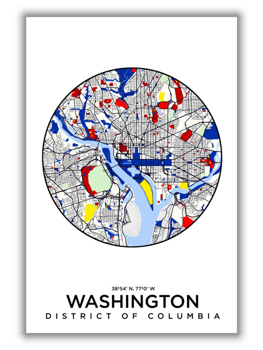Map of Washington Columbia