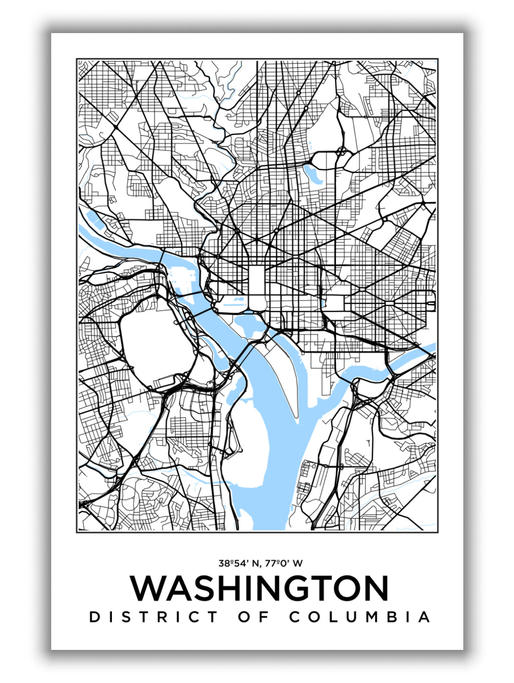 Map of Washington District of Columbia